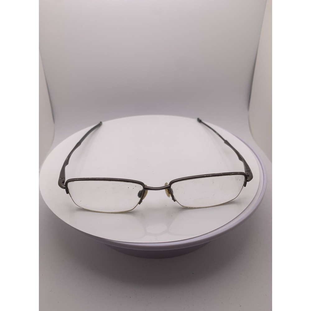 Oakley Sculpt Pewter Half Rim Metal Unisex Glasses Frames Only